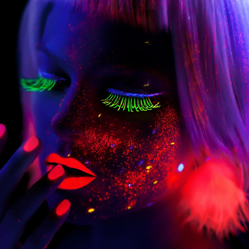 uv neon makeup